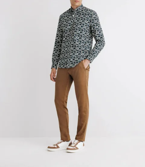 IZAC - Chemise à fleurs marine