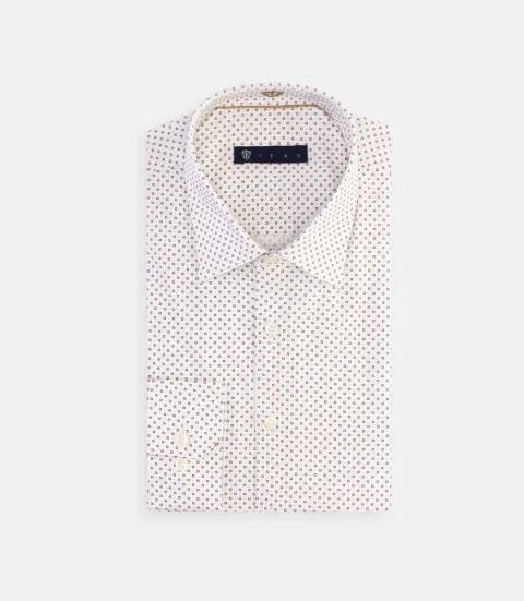 IZAC - Chemise à imprimé micro motifs blanc