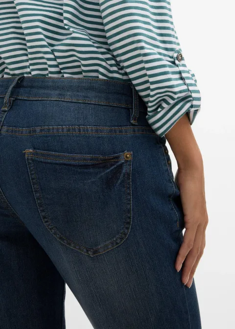 Jean droit taille mi-haute, extensible