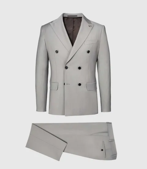 IZAC - Costume croisé beige