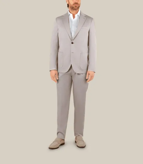 IZAC - Veste ville en satin de coton beige