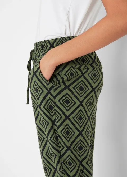 Pantalon 3/4 fluide en viscose extensible