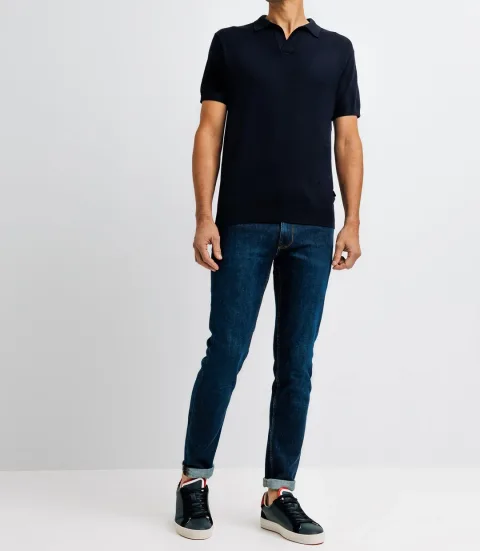 IZAC - Polo en maille marine