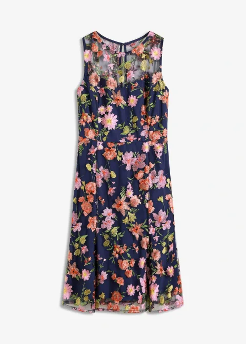 Robe midi avec broderies florales