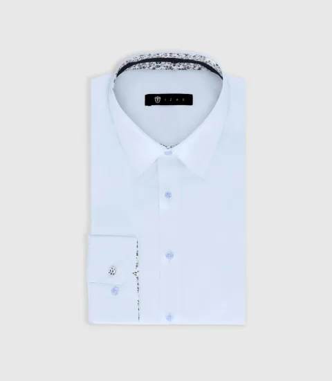 IZAC - Chemise à imprimé fantaisie bleu ciel PAO