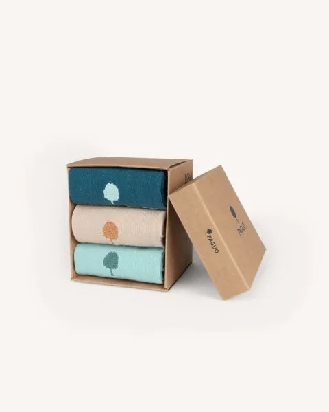 Lot de chaussettes écru et lichen - SOCKS x3