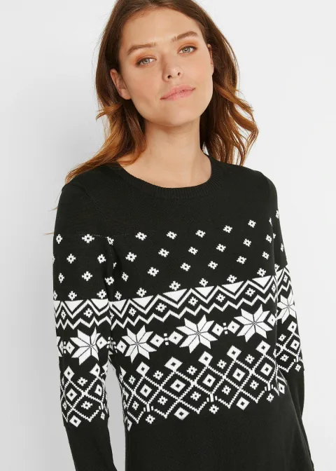 Robe en maille à motif norvégien