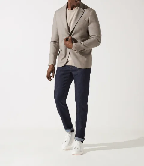 IZAC - Veste casual beige 2 boutons DEYTON