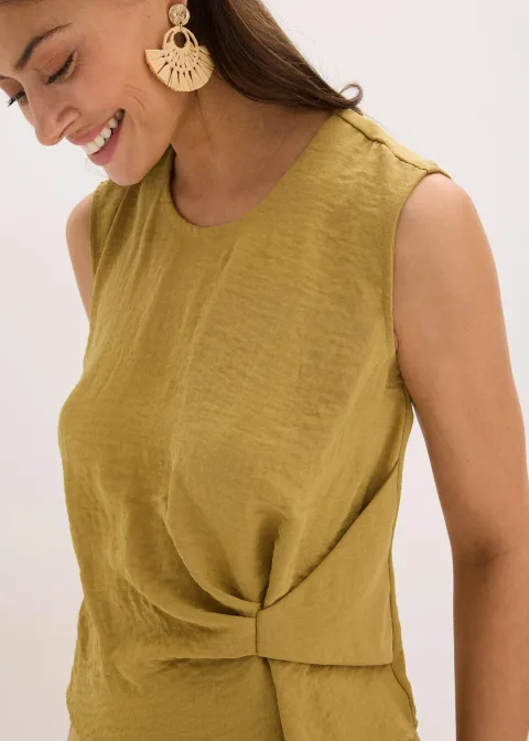 Blouse sans manches nouée sur le côté
