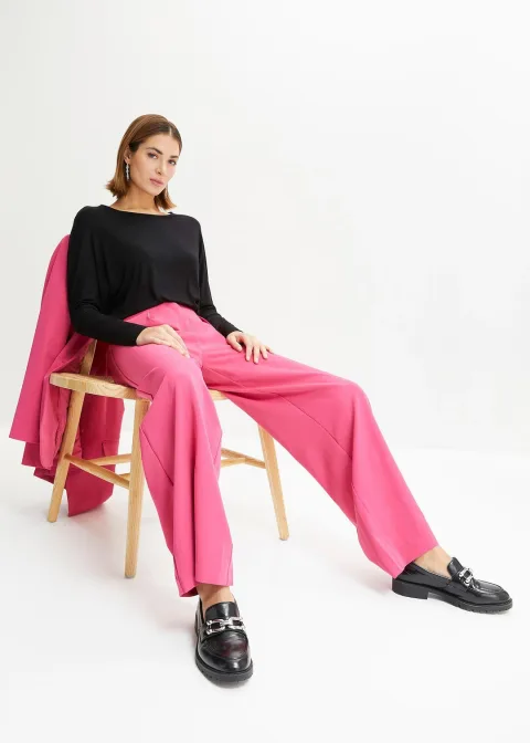 T-shirt manches longues en viscose douce et extensible