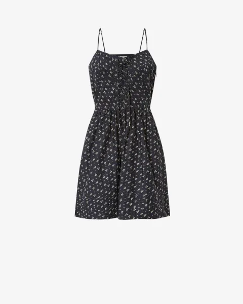 Robe Dryna - Femme - Noir Et Écru - Taille 42 - Marant Étoile