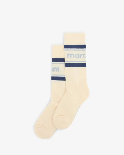 Chaussettes Dona - Homme - Écru Et Jaune