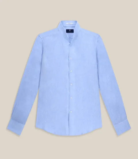 IZAC - Chemise 100% lin ciel