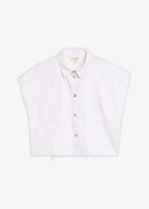 Chemisier en jean court et boxy