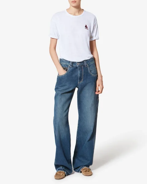 Tee Shirt Koldia - Femme - Blanc-bordeaux - Taille XL - Marant Étoile
