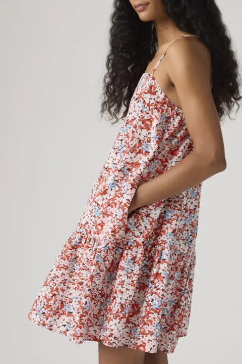 Levi's Robe Courte Sans Manche Adira - Femme - Bleu / Laurie Floral Coral Blush - XS