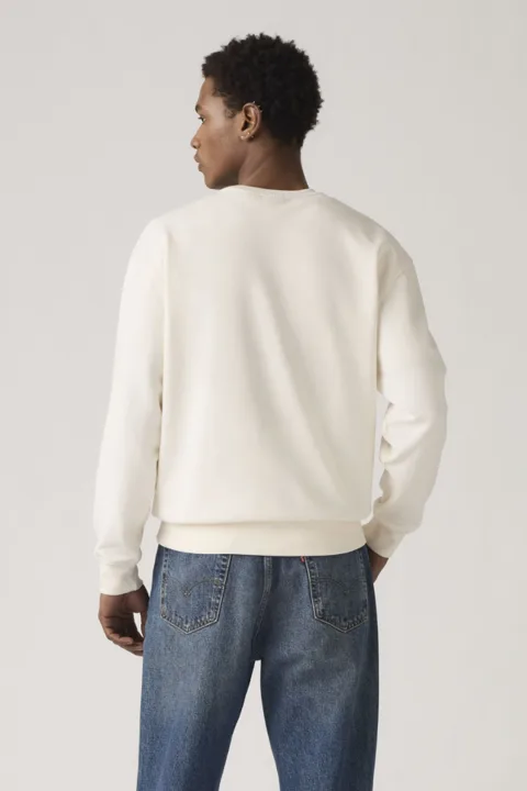 Levi's Sweat Shirt Col Rond Graphique Relaxed - Homme - Gris / Light Heather Grey - XL