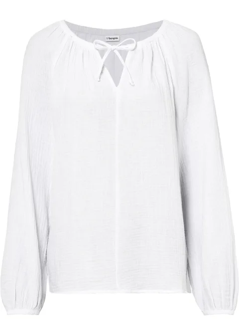 Blouse ample en gaze de coton