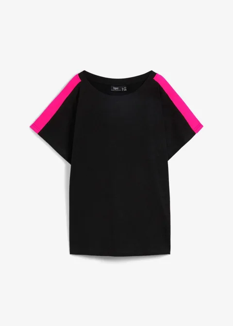 T-shirt 100% coton avec galon fluo