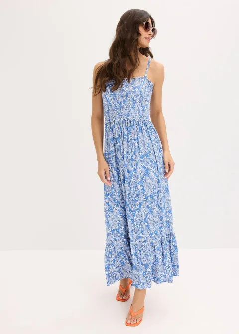 Robe à bretelles en viscose extensible