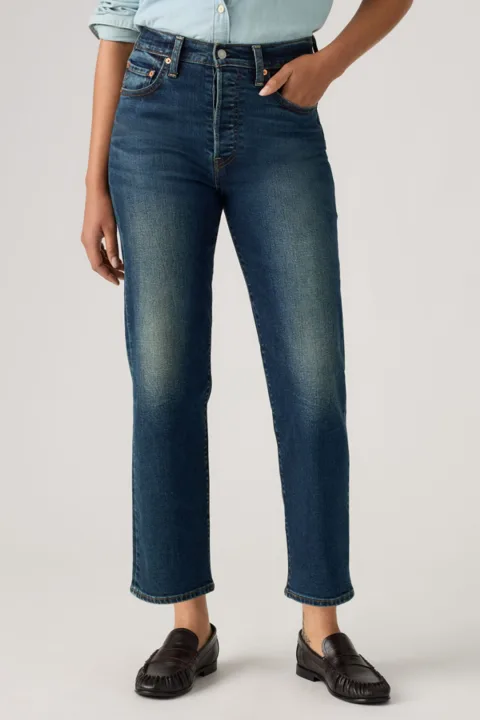Levi's Jean Droit Ribcage Cheville - Femme - Bleu / Dance Around - 34X29