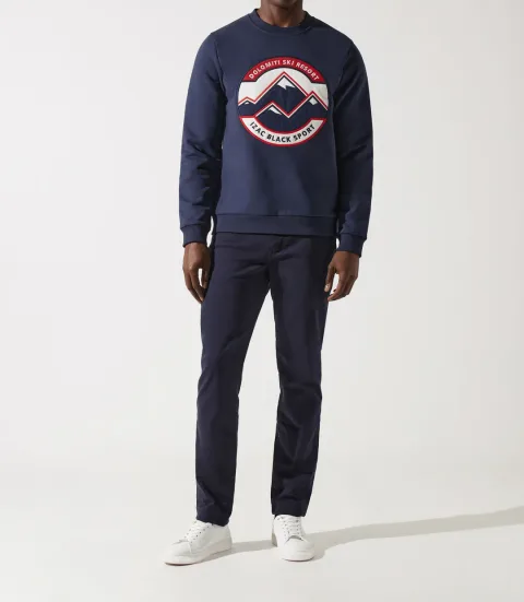 IZAC - Sweat col rond fantaisie marine