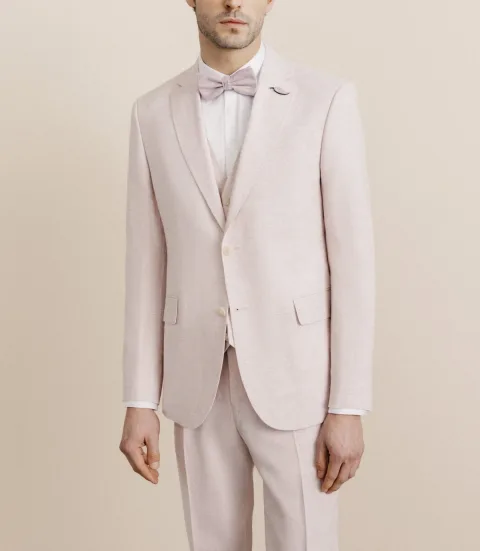 IZAC - Veste ville 100% lin séparable rose
