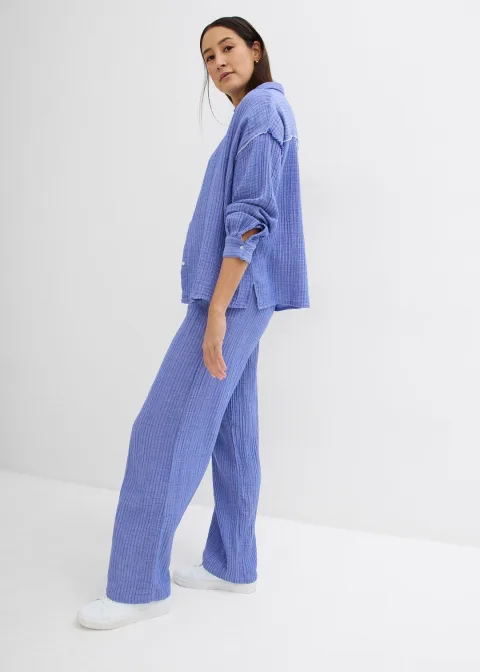 Pantalon palazzo rayé