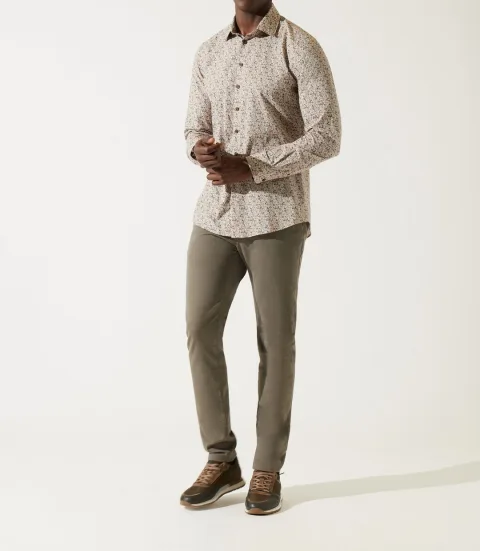 IZAC - Chemise à imprimé beige JACK