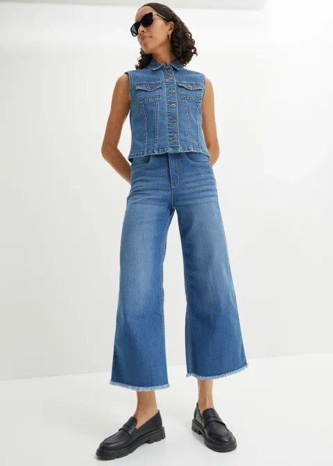 Jean large 7/8 extensible