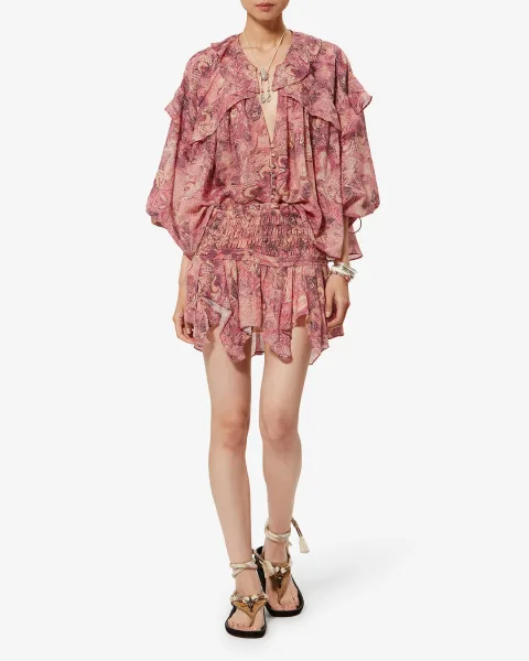 Blouse Charis - Femme - Rose - Taille42 - Isabel Marant - Collection Été Femme - Nouvelle Collection Capsule La Riviera