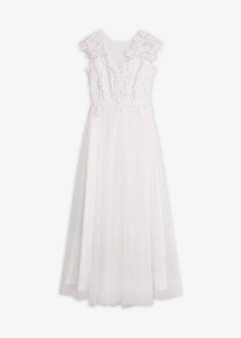 Robe de mariée en tulle délicat et dentelle