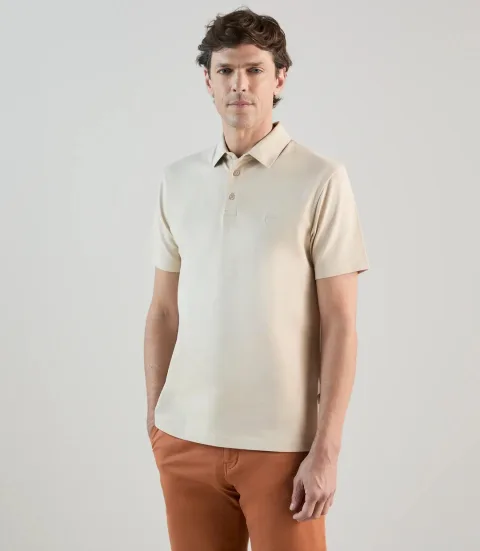 IZAC - Polo piqué beige clair