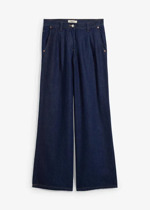 Jean large taille mi-haute