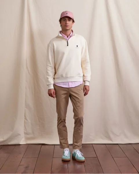 Chino beige clair coton bio - BRIX