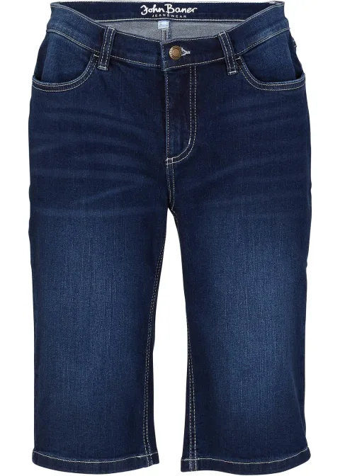 Bermuda en jean extensible, taille mi-haute