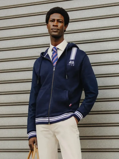 IZAC - Hoodie zippé marine 24h Le Mans