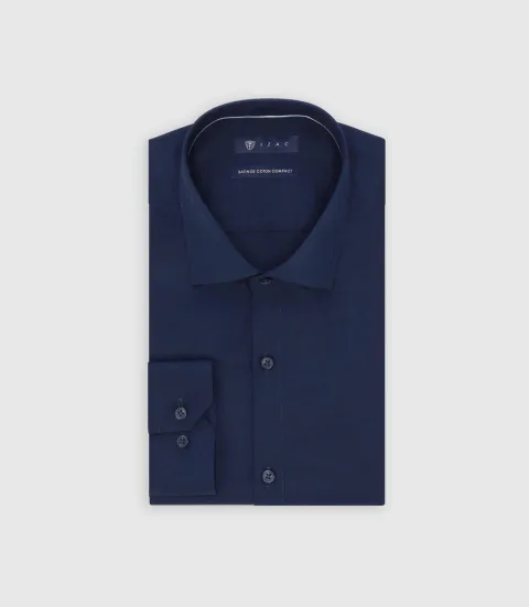 IZAC - Chemise col italien marine