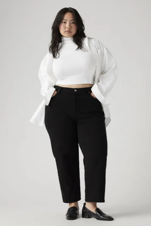 Levi's Jean Ribcage Straight Cheville (grandes Tailles) - Femme - Noir / Black Sprout - 14M