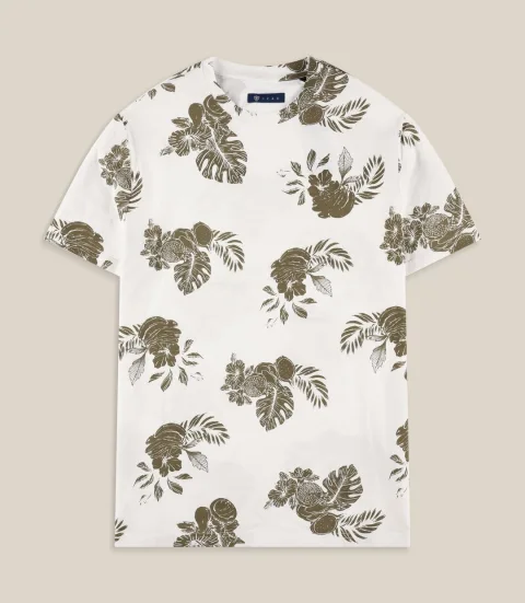 IZAC - T-shirt à motifs floral écru