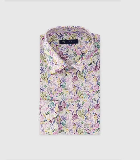 IZAC - Chemise ajustée parme