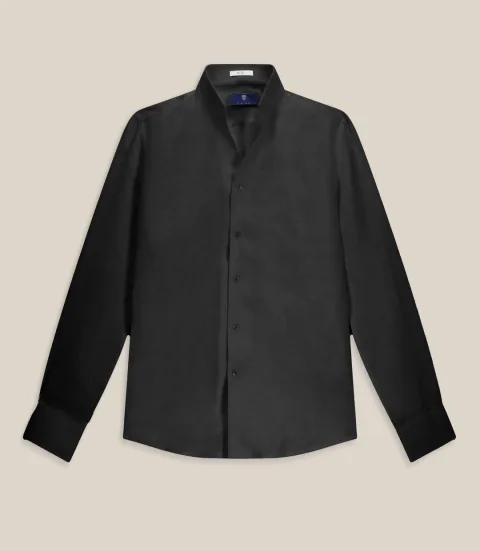 IZAC - Chemise 100% lin noire