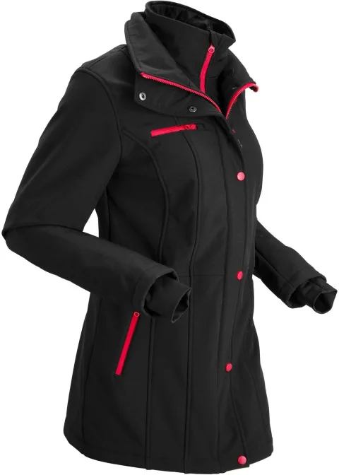 Longue parka en softshell extensible et déperlant
