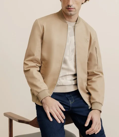 IZAC - Blouson col teddy beige