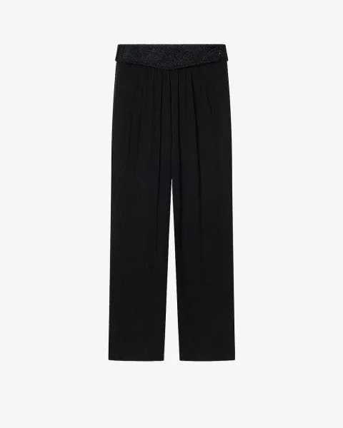 Pantalon Guylene - Femme - Noir - Taille42 - Isabel Marant - Collection Été Femme - Nouvelle Collection Capsule La Riviera