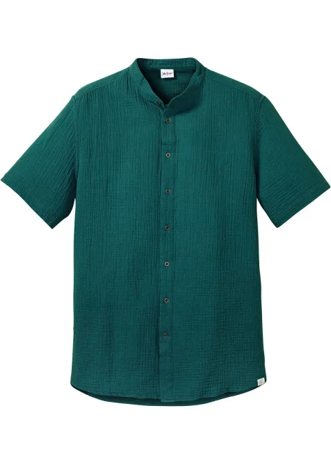 Chemise manches courtes en gaze de coton