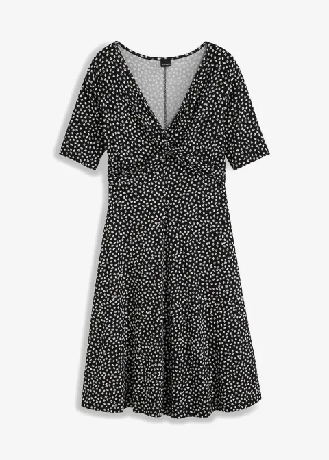Robe drapée en jersey viscose doux
