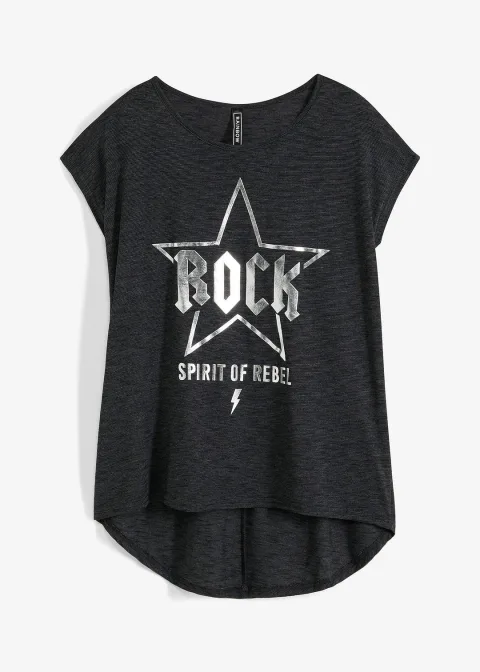 T-shirt long en viscose mélangée