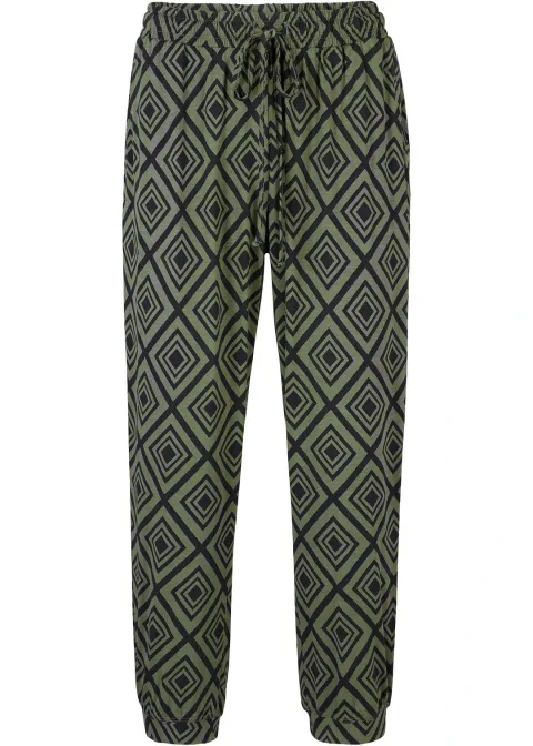 Pantalon 3/4 fluide en viscose extensible