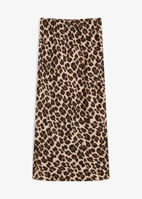Jupe midi en satin fluide